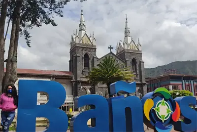 Basilica of the Virgin in Baños Ecuador